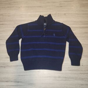 Polo Ralph Lauren 1/4 Zip Sweater Toddlers Blue/Navy Size Boys 3T L4